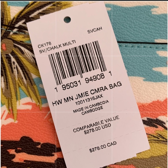 NWT COACH Mini Jamie Camera Bag With Hawaiian Print - Picture 3 of 8